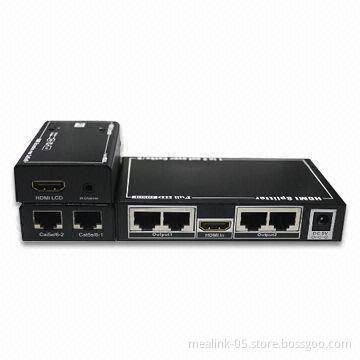 1 x 2 HDMI Extender, Over Cat5e/6, Supports IR Extension, 3D